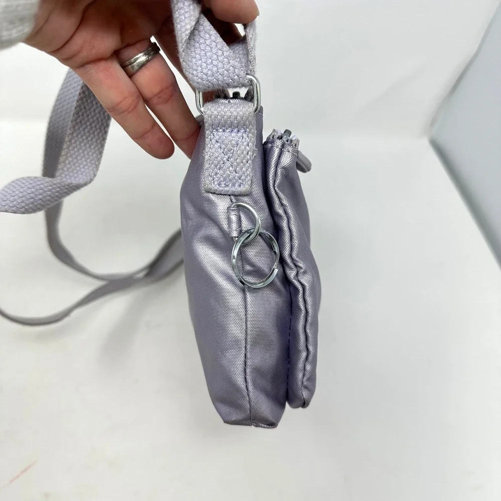 Kipling Mikaela Crossbody Icy Metallic Lilac‎